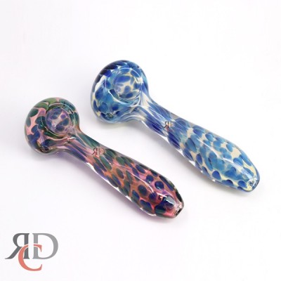 GLASS PIPE GOLD FUMED AND DOT FANCY ART GP6587 1CT
